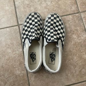 Vans checkered slip ons Sz 6.5M or 8W